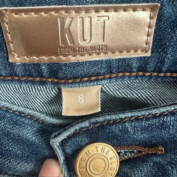 Kut From The Kloth Kelsey Fab Ab Ankle Flare Jeans Size: 6 Medium wash - Picture 8 of 10